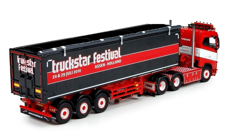 ギャラリービューアに画像をロードする, Truckstar Festival 2018 Volvo FH04 with 3軸 Stas tipperトレーラー 建設機械模型 工事車両TEKNO 1/50 ミニチュア