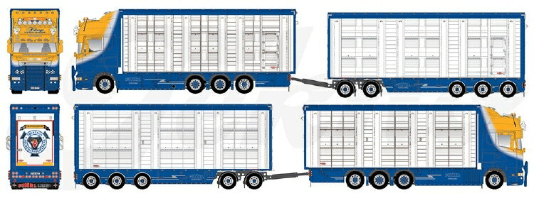 ギャラリービューアに画像をロードする, 【予約】2020年1-3月以降発売予定Friberg Scania R-serie Topline with livestock Swedish Resin combinationトラックトレーラー/建設機械模型 工事車両 TEKNO 1/50 ミニチュア