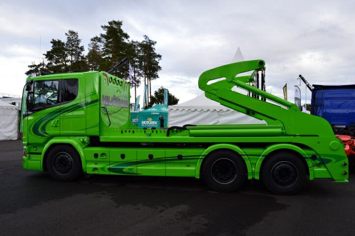 ギャラリービューアに画像をロードする, 【予約】12月以降発売予定Miljo Trans Scania R laag dak met Laxo afzetysteemトラック /TEKNO 1/50 建設機械 模型ミニカー はたらく車 重機