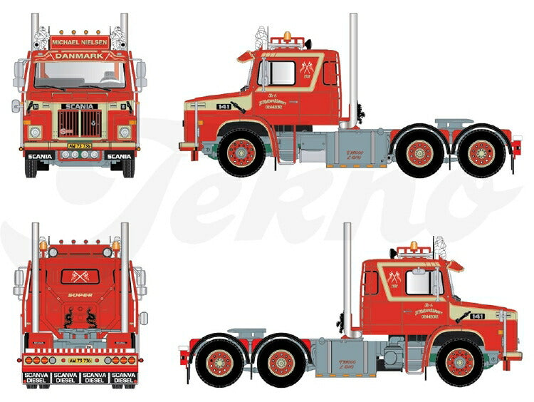 ギャラリービューアに画像をロードする, 【予約】2020年4-6月以降発売予定Scania Torpedo 141 6x2 トラック トラクタヘッド /建設機械模型 工事車両 Tekno 1/50 ミニチュア