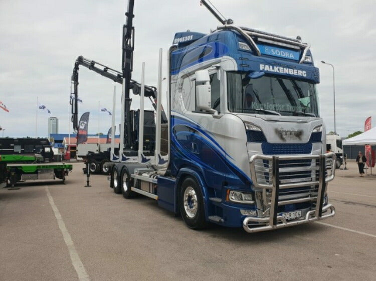 ギャラリービューアに画像をロードする, 【予約】10-12月以降発売予定Kvarforths Transport Scania S-serie Highline Swedish wood combination トラック 積載車/建設機械模型 工事車両 Tekno 1/50 ミニチュア