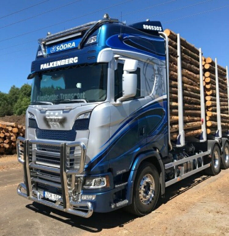 ギャラリービューアに画像をロードする, 【予約】10-12月以降発売予定Kvarforths Transport Scania S-serie Highline Swedish wood combination トラック 積載車/建設機械模型 工事車両 Tekno 1/50 ミニチュア