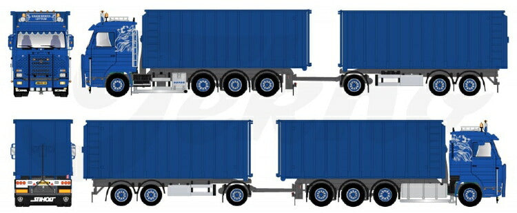 ギャラリービューアに画像をロードする, 【予約】8-10月以降発売予定Bergs, Harm Scania 3-serie Streamline rigid truck with hookarm containerトラック トラクタヘッド/建設機械模型 工事車両 Tekno 1/50 ミニチュア