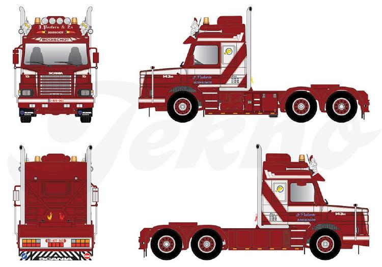 ギャラリービューアに画像をロードする, 【予約】10-12月以降発売予定Peeters Scaniaスカニア Torpedo 3-serie 6x2トラクタ 建設機械模型 工事車両TEKNO 1/50 ミニチュア