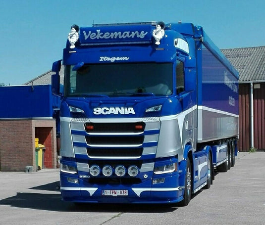 【予約】10-12月以降発売予定Vekemans Scania S-serie Highline with Cargo floor trailer widespreadトラック/建設機械模型 工事車両 Tekno 1/50 ミニチュア