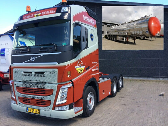 【予約】2019年8-10月以降発売予定Rasmussen Volvo F04 Globetrotter with tanktrailer トラック /建設機械模型 工事車両 TEKNO 1/50 ミニチュア