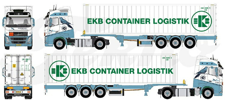 ギャラリービューアに画像をロードする, 【予約】2019年8-10月以降発売予定Driel, Van Volvo FH04 Globetrotter 40フィート リーファーコンテナ トラック /建設機械模型 工事車両 TEKNO 1/50 ミニチュア