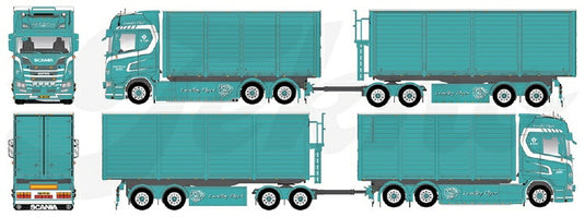 【予約】2020年1-3月以降発売予定Pedersen, Jakob Scania Next Gen S-serie Highline rigid truck trailerトラックトレーラー/建設機械模型 工事車両 TEKNO 1/50 ミニチュア