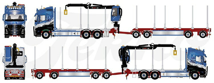 ギャラリービューアに画像をロードする, 【予約】Felle en Sonner Volvo FH04 Globetrotter XL Swedish wood combination トラック /建設機械模型 工事車両 TEKNO 1/50 ミニチュア