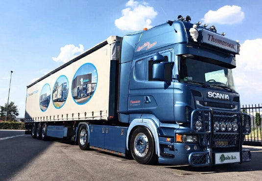 【予約】6-8月以降発売予定Tholu Scania Topline with 3軸 カーテンサイダートレーラートラック/建設機械模型 工事車両 Tekno 1/50 ミニチュア