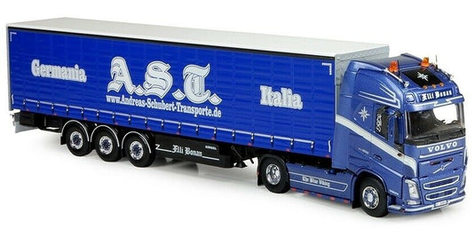 Schubert Italia - F. Bonan Volvo FH04 Globetrotter XL カーテンサイダー セミトレーラー トラック /建設機械模型 工事車両 TEKNO 1/50 ミニチュア