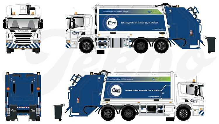 ギャラリービューアに画像をロードする, 【予約】2020年4-6月以降発売予定Scania P-Serie trash truck トラック /建設機械模型 工事車両 Tekno 1/50 ミニチュア