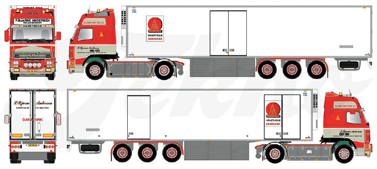 ギャラリービューアに画像をロードする, 【予約】2020年1-3月以降発売予定Andersen, P.B. Volvo FH01 Globetrotter XL with Zamac リーファーセミトレーラートラック/建設機械模型 工事車両 TEKNO 1/50 ミニチュア