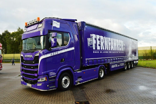 【予約】2019年8-10月以降発売予定Fernfahrer / HDTV Logistik Scania S-serie Highline カーテンサイダー セミトレーラー トラック /建設機械模型 工事車両 TEKNO 1/50 ミニチュア
