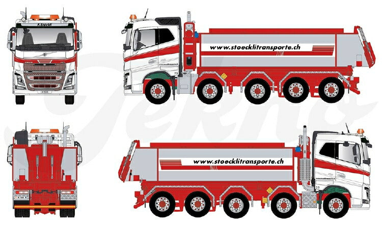 ギャラリービューアに画像をロードする, 【予約】2020年1-3月以降発売予定Stockli, Felix Volvo FH04 with resin Tipperダンプトラック/建設機械模型 工事車両 TEKNO 1/50 ミニチュア