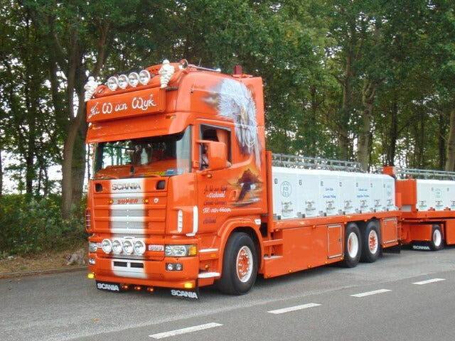 ギャラリービューアに画像をロードする, 【予約】10-12月以降発売予定Scania 4-serie Topline en aanhanger met palingopbouw トラック トレーラー TEKNO 1/50 建設機械 模型ミニカー はたらく車重機