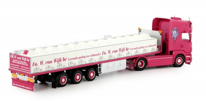 ギャラリービューアに画像をロードする, Wijk van Scania R-serie Topline met paling opleggerトラック TEKNO 1/50 建設機械 模型ミニカー はたらく車重機