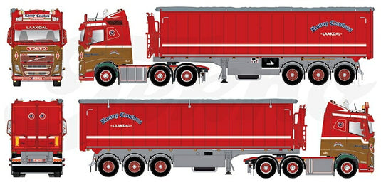 【予約】2020年1-3月以降発売予定Ceusters  RonnyVolvo FH04 met 3-assige Stas kipper /建設機械模型 工事車両 TEKNO 1/50 ミニチュア