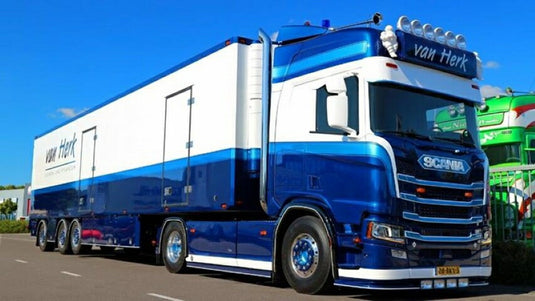 【予約】2020年1-3月以降発売予定Herk, van Scania NGS R-serie Highline with zamac リーファーセミトレーラー /建設機械模型 工事車両 TEKNO 1/50 ミニチュア