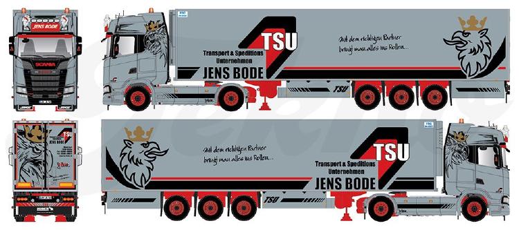 ギャラリービューアに画像をロードする, 【予約】10-12月以降発売予定Bode, Jens Scaniaスカニア NGS S-serie Highline met koelopleggerトラック 建設機械模型 工事車両TEKNO 1/50 ミニチュア