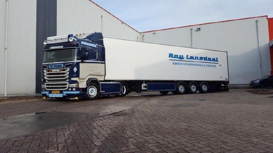 【予約】10-12月以降発売予定Lansdaal, Roy Scaniaスカニア Streamline met 3-assige zamac koelopleggerトラック 建設機械模型 工事車両TEKNO 1/50 ミニチュア