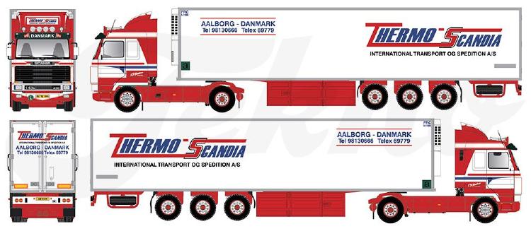 ギャラリービューアに画像をロードする, 【予約】10-12月以降発売予定Thermo Scandia Scaniaスカニア 143 Streamline 4X2 met koelopleggerトラック 建設機械模型 工事車両TEKNO 1/50 ミニチュア