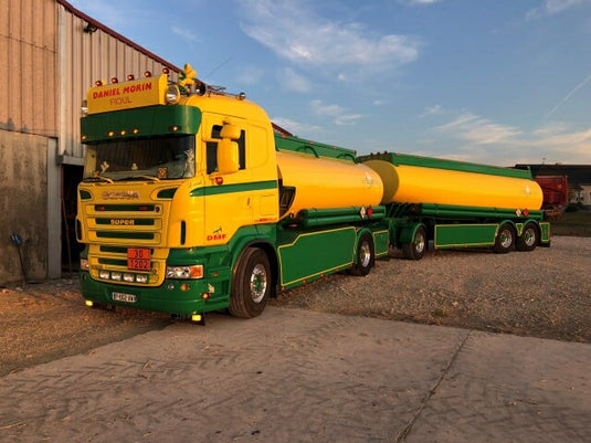 【予約】10-12月以降発売予定Scania R-serie motorwagen aanhanger met resin benzine opbouw トラック TEKNO 1/50 建設機械 模型ミニカー  はたらく車重機