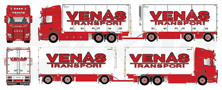 ギャラリービューアに画像をロードする, 【予約】2020年1-3月以降発売予定Venas Scania R-Serie NGS Highline rigid トラックトレーラー /建設機械模型 工事車両 TEKNO 1/50 ミニチュア