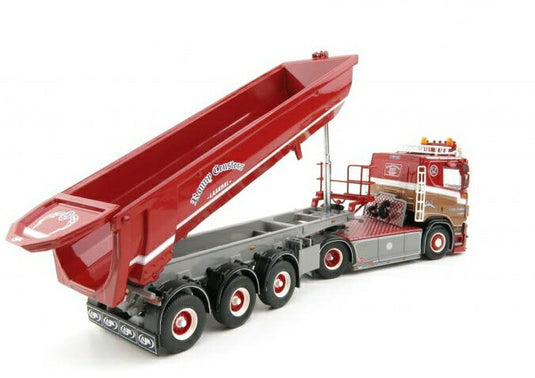 Scania R-Serie NG 4x2 Truck Meiller Tipper TrailerRonny Ceusters トラック TEKNO 1/50 建設機械 模型ミニカー  はたらく車重機