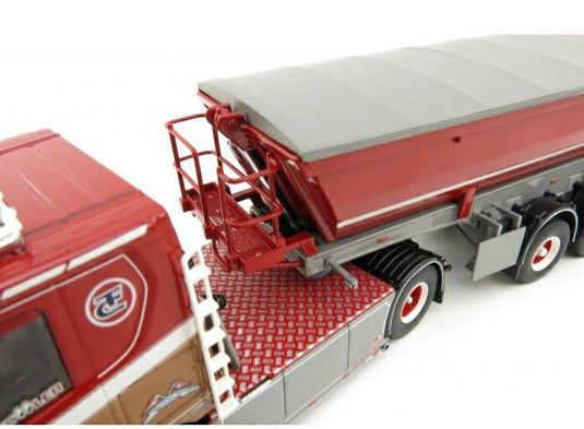 Scania R-Serie NG 4x2 Truck Meiller Tipper TrailerRonny Ceusters トラック TEKNO 1/50 建設機械 模型ミニカー  はたらく車重機