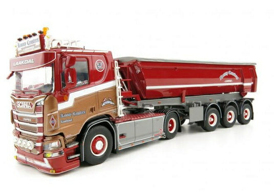 Scania R-Serie NG 4x2 Truck Meiller Tipper TrailerRonny Ceusters トラック TEKNO 1/50 建設機械 模型ミニカー  はたらく車重機