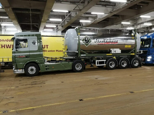 【予約】2020年4-6月以降発売予定DAF XF Space Cab met verchroomde swaptankcontainer トラック /建設機械模型 工事車両 Tekno 1/50 ミニチュア