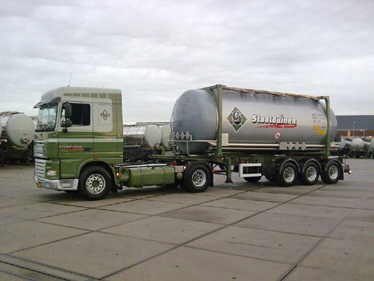 【予約】2020年4-6月以降発売予定DAF XF Space Cab met verchroomde swaptankcontainer  トラック /建設機械模型 工事車両 Tekno 1/50 ミニチュア