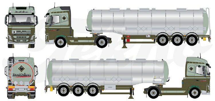 ギャラリービューアに画像をロードする, 【予約】2020年4-6月以降発売予定Volvo FH04 Globetrotter met 3-assige verchroomde zwanenhals tankoplegger トラック /建設機械模型 工事車両 Tekno 1/50 ミニチュア