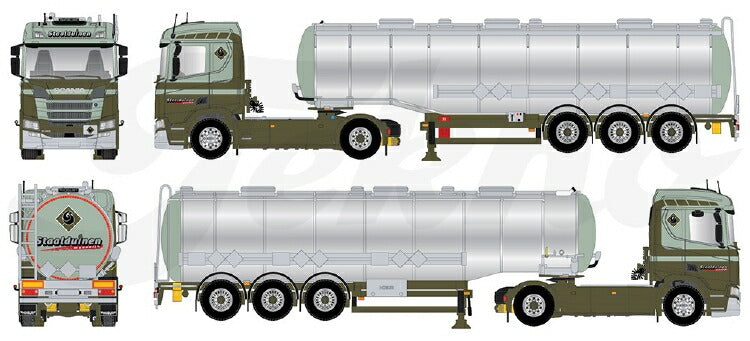 ギャラリービューアに画像をロードする, 【予約】2020年4-6月以降発売予定Scania NG R-serie met 3-assige verchroomde tankoplegger トラック /建設機械模型 工事車両 Tekno 1/50 ミニチュア