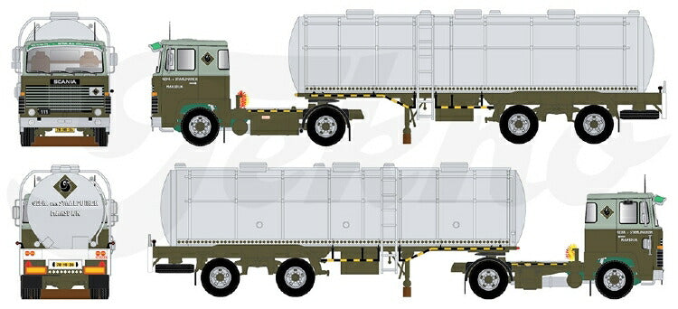 ギャラリービューアに画像をロードする, 【予約】2020年4-6月以降発売予定Scania 111 met 2-assige klassieke tankoplegger トラック /建設機械模型 工事車両 Tekno 1/50 ミニチュア