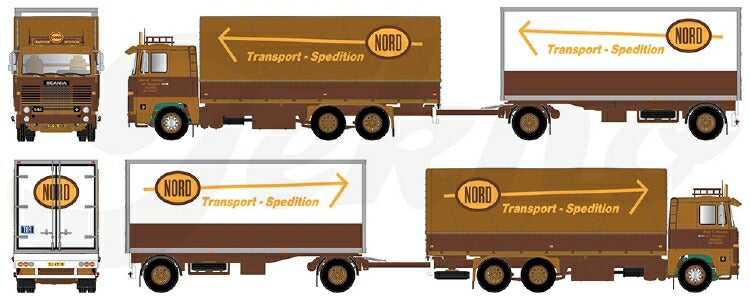 ギャラリービューアに画像をロードする, 【予約】2020年1-3月以降発売予定NORD Scania 141 rigid truck trailerトラック/建設機械模型 工事車両 TEKNO 1/50 ミニチュア