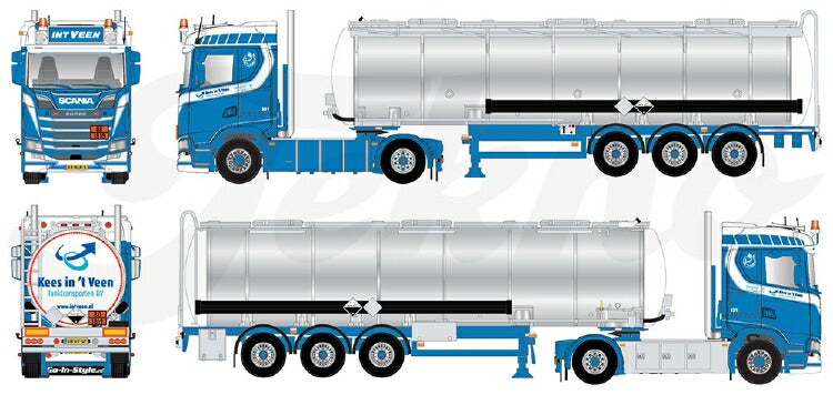ギャラリービューアに画像をロードする, 【予約】2020年1-3月以降発売予定Veen, In 't Scania NG S-serie 3軸 タンクトレーラートラック/建設機械模型 工事車両 TEKNO 1/50 ミニチュア