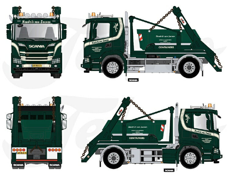 ギャラリービューアに画像をロードする, 【予約】10-12月以降発売予定Scania G370 XT portaalarm トラック TEKNO 1/50 建設機械 模型ミニカー はたらく車重機