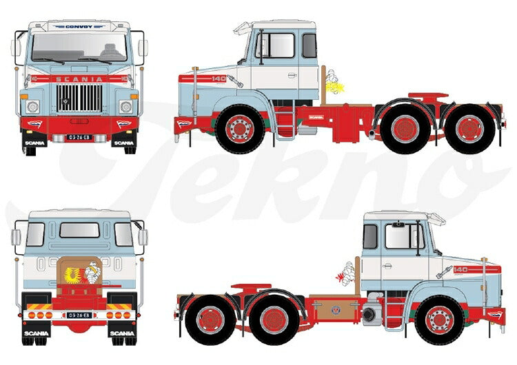 ギャラリービューアに画像をロードする, 【予約】2020年4-6月以降発売予定Scania T140 6x2 トラック /建設機械模型 工事車両 Tekno 1/50 ミニチュア