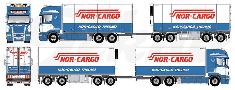 ギャラリービューアに画像をロードする, 【予約】8-10月以降発売予定Fellingen Nor Cargo Scania R-serie Topline met 4 assige aanhanger トラック トレーラー/Tekno 建設機械模型 工事車両 1/50 ミニチュア