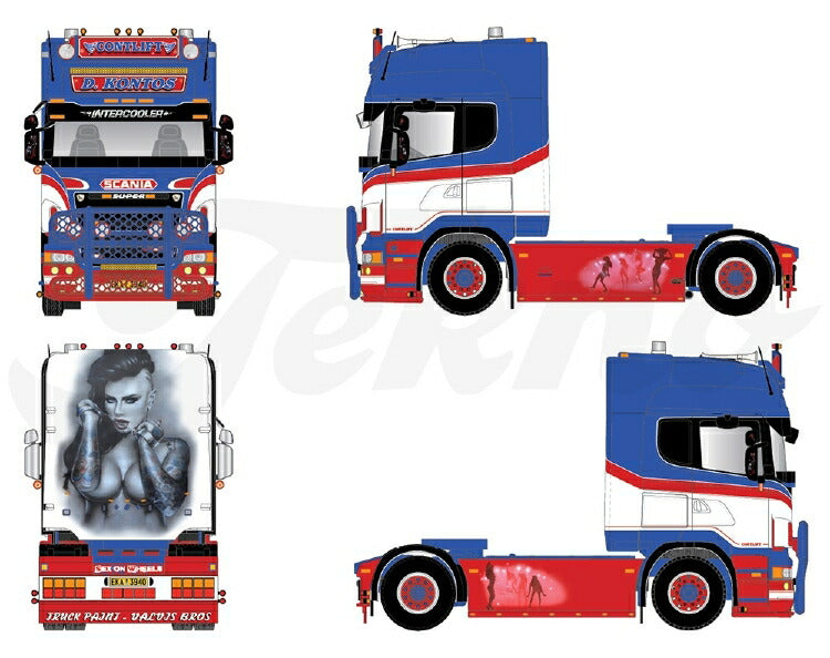 ギャラリービューアに画像をロードする, 【予約】2020年4-6月以降発売予定Scania R-serie Topline 4x2 トラック トラクタヘッド /建設機械模型 工事車両 Tekno 1/50 ミニチュア
