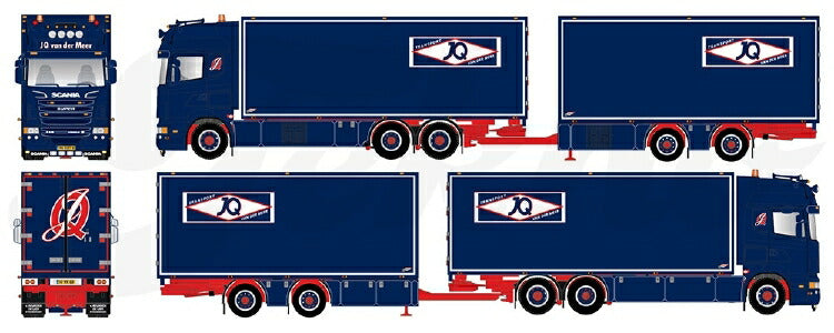 ギャラリービューアに画像をロードする, J Q vd Meer Scania Rシリーズ Topline トラクタ / Tekno 1/50 建設機械模型 工事車両