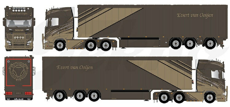 ギャラリービューアに画像をロードする, 【予約】10-12月以降発売予定Scania Next Gen S650 6x2 sleepas met Walking floor oplegger トラック TEKNO 1/50 建設機械 模型ミニカー はたらく車重機