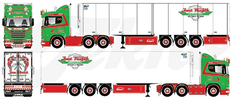 ギャラリービューアに画像をロードする, 【予約】10-12月以降発売予定Scania R-serie 580 6x2 met 3-assige Ekeri koeloplegger トラック TEKNO 1/50 建設機械 模型ミニカー はたらく車重機