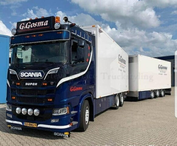 ギャラリービューアに画像をロードする, 【予約】10-12月以降発売予定Scania S650 motorwagen met 3-assige wipkar トラック TEKNO 1/50 建設機械 模型ミニカー はたらく車重機
