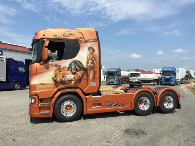ギャラリービューアに画像をロードする, 【予約】2021年4-6月以降発売予定Furtmeier Transport Scania Next Gen 6x2 met 2-assige Meiller kipperトラック /Tekno 建設機械模型 工事車両 1/50 ミニチュア