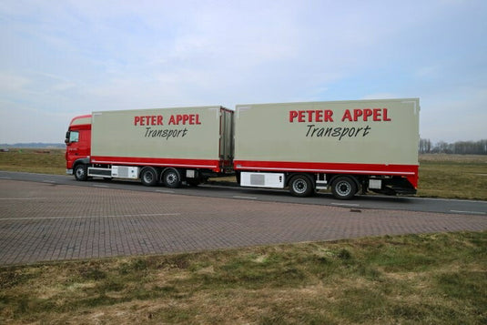 【予約】2020年8-10月以降発売予定Appel Peter DAF XF Euro 6 Super Space Cab motorwagen met wipkarトラック TEKNO 1/50 建設機械 模型ミニカー はたらく車重機