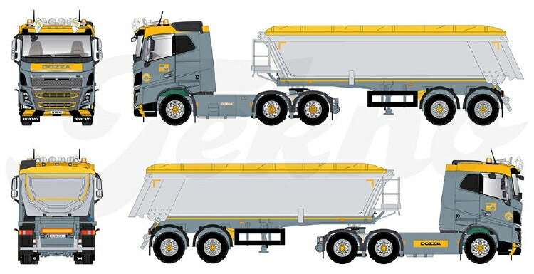 ギャラリービューアに画像をロードする, 【予約】12月以降発売予定Dozza Volvo FH16 6x4 met 2 kipperトラック ダンプ /TEKNO 1/50 建設機械 模型ミニカー はたらく車 重機
