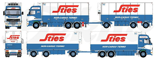 【予約】10-12月以降発売予定Sties Volvo FH01 Globetrotter motorwagen met 3-assigeトラック /Tekno 1/50 建設機械 模型ミニカー はたらく車 重機